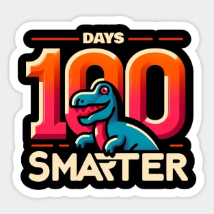 100 Days Smarter Dino Sticker